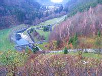 Od pehradn hrze mme cel dol Ostravice jako na dlani.